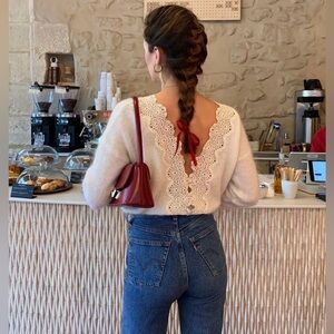 Sezane Astride Jumper Ecru - Size XS